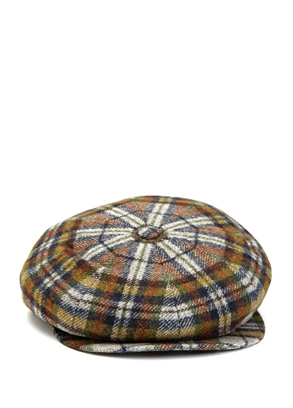 Doria Ekose Desenli Erkek Yün Şapka - 2