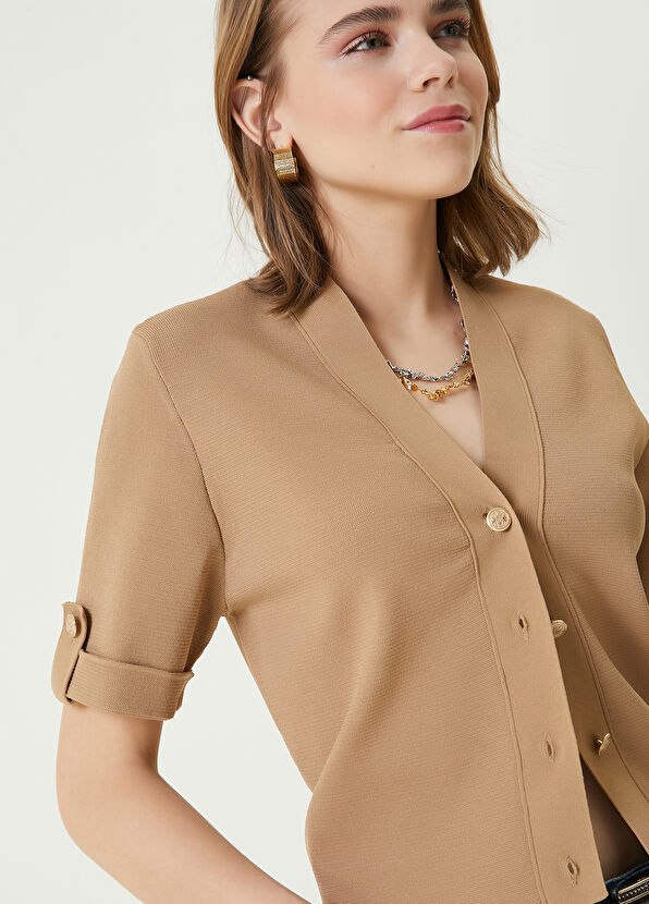 Beymen Club Koyu Bej Triko Ceket - 2