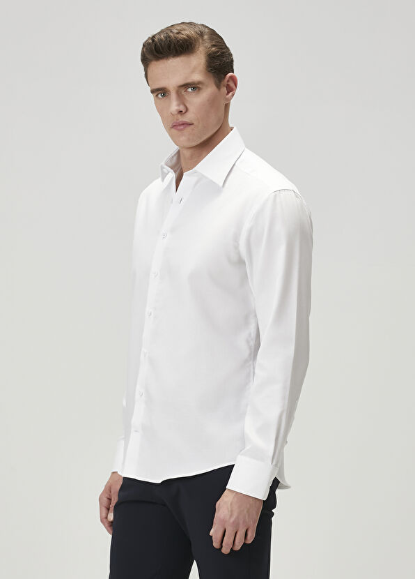 Beymen Club Comfort Fit Beyaz Non-Iron Gömlek - 4