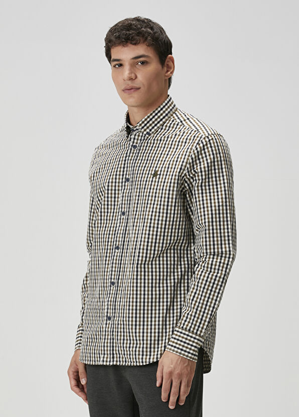 Beymen Club Yeşil Pötikare Desenli Gömlek - 4