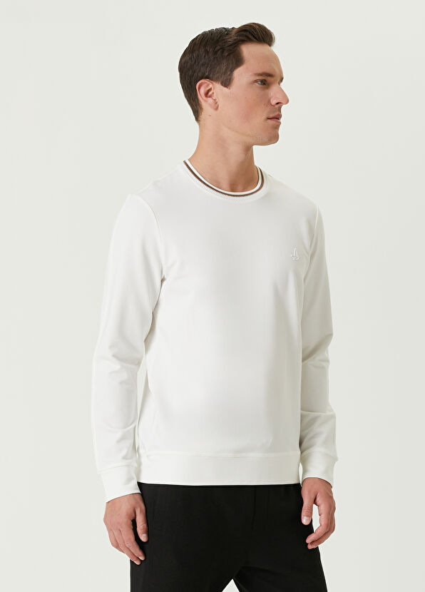 Beymen Club Beyaz Yakası Petek Çizgi Detaylı Sweatshirt - 4