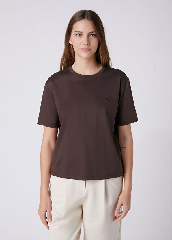 Beymen Club Brown Basic T-Shirt - 4