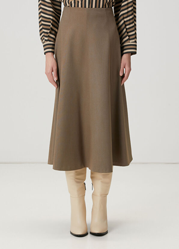 Beymen Club Kahverengi Midi Etek - 3