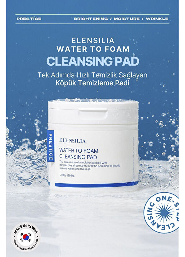 Elensilia Water to Foam Cleansing Pad Micellar Purifying Cleansing Pad 60 Pieces - 2