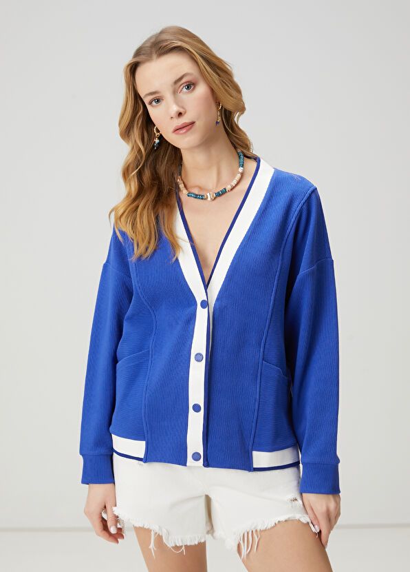 Beymen Club Blue White Cardigan - 4