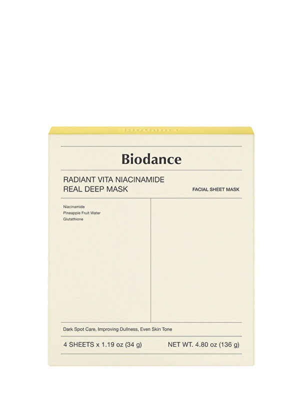 Biodance Radiant Vita Niacinamide Real Deep Mask 4pcs - 1