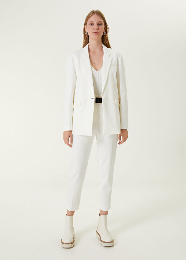 Beymen Club Kırık Beyaz Tek Düğmeli Spor Blazer - 2