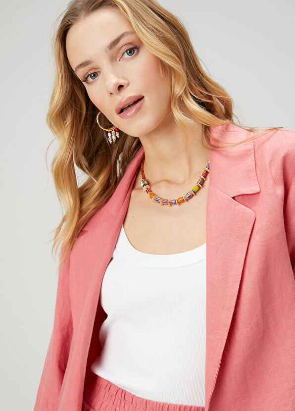 Beymen Club Pembe Keten Ceket - 2