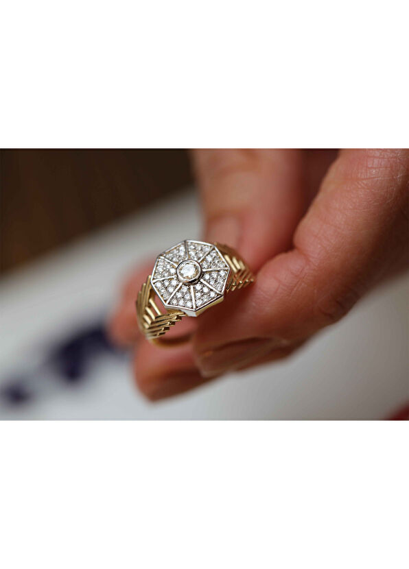 Ubuntu We 1.0 14 Ayar Kadın Altın Yüzük - Görsel 3