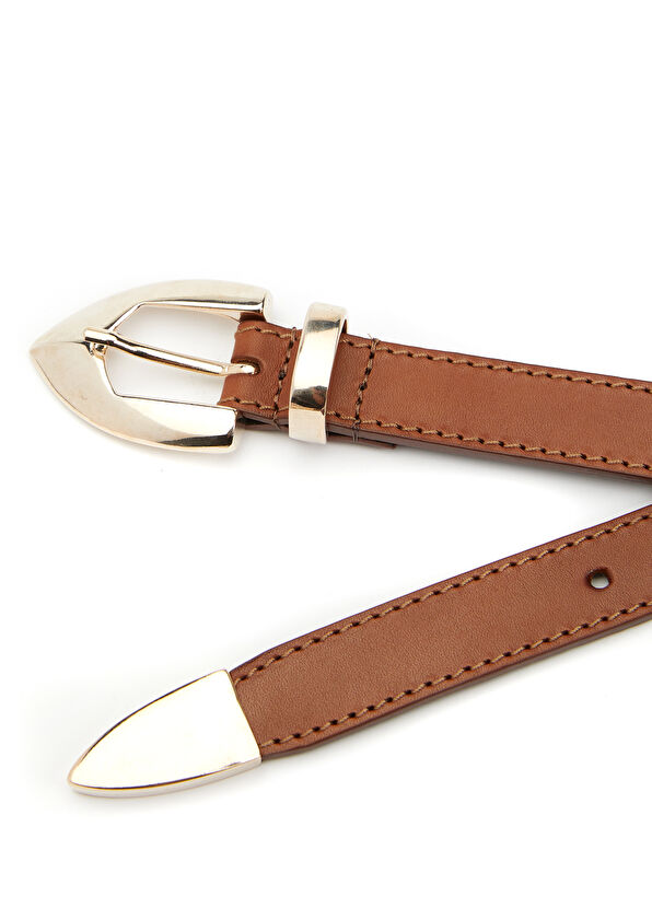 Beymen Club Tan Women's Leather Belt - 2
