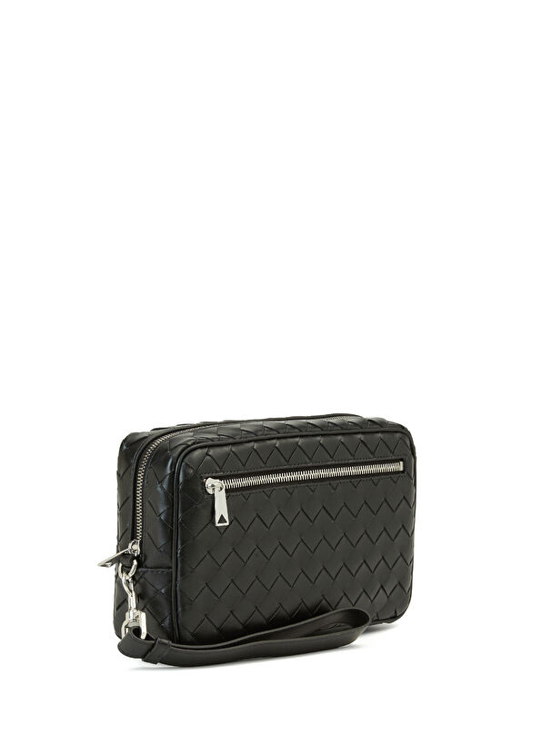 Siyah Deri Tıraş Çantası - Görsel 3