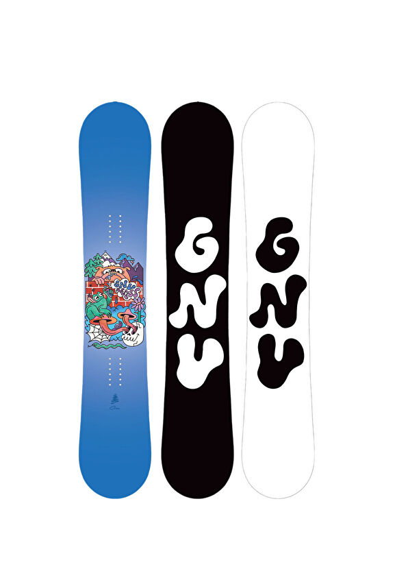 Gnu Recess 2025 B Unisex Kids Snowboard Bindings Set - 1