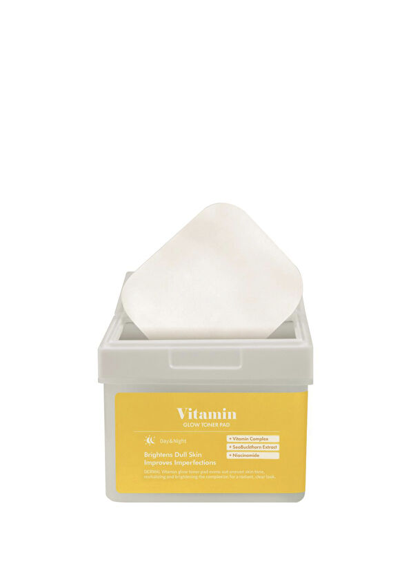 Dermal Vitamin Glow Toner Pad 120’li Cilt Aydınlatıcı ve Vitamin Kompleksli Tonik Ped 180 ml - 1