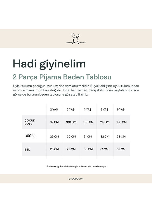 Ergopouch Australia 2.0 TOG Organik Pamuklu Kalın Çocuk Pijama Takımı - 2