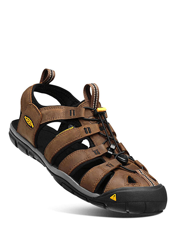 Keen Clearwater CNX Dark Earth Black Leather Men's Sandals - 3