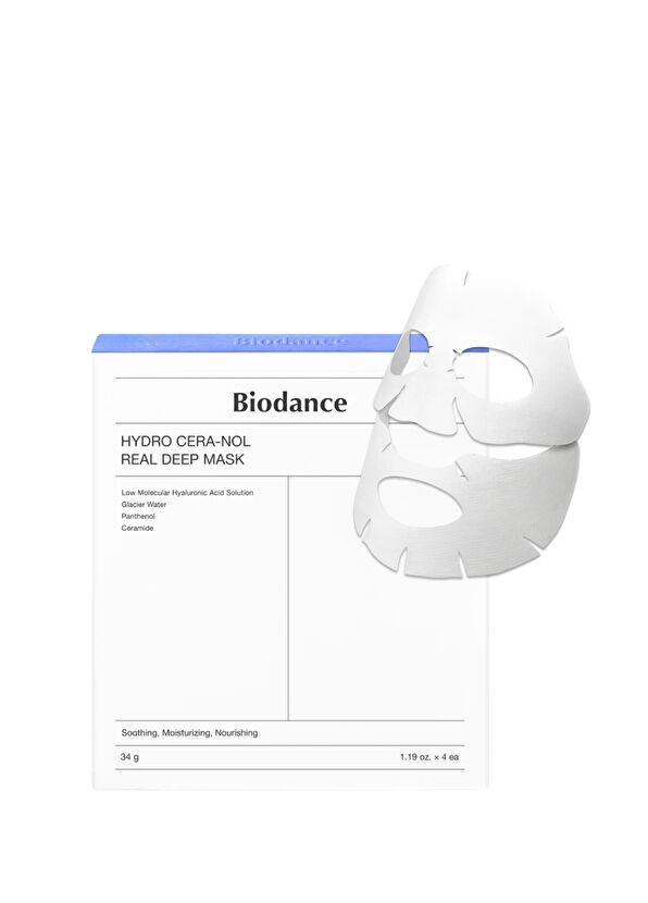 Biodance Real Deep Mask Hydro Cera-Nol Kızarıklık Karşıtı Seramidli Şeffaflaşan 4'lü Yüz Maskesi - 1