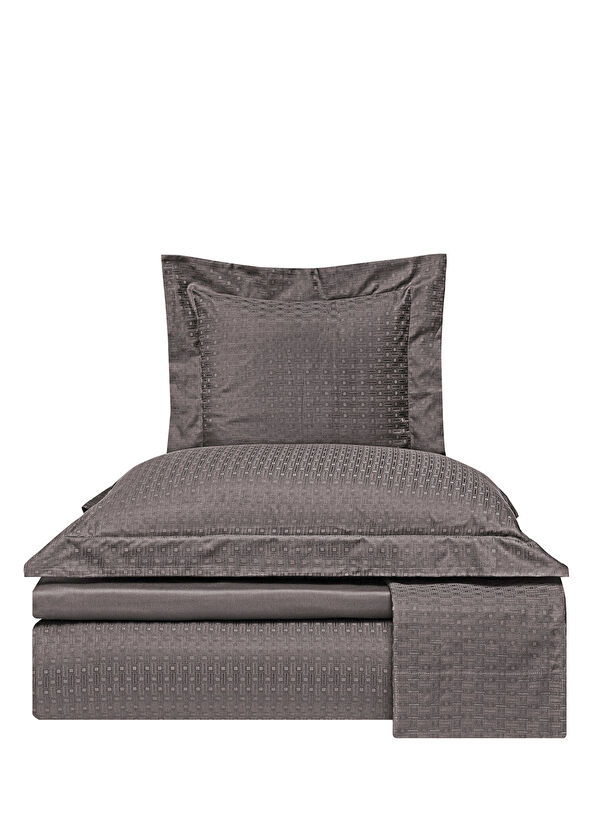 Valeron Cole Antrasit Pamuklu Jakar King Size Nevresim Takımı 240 x 220 cm - 1