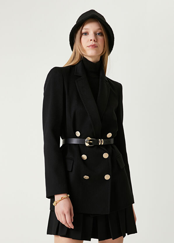 Beymen Club Black Double-Breasted Cashmere Jacket - 1