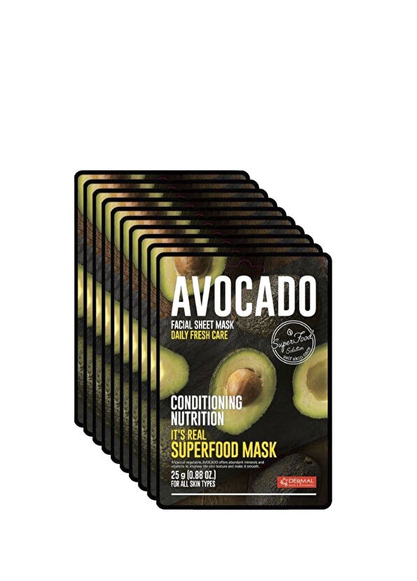 Dermal Avocado Organizer & Nourishing Avocado Face Mask 10 x 25 gr - 1