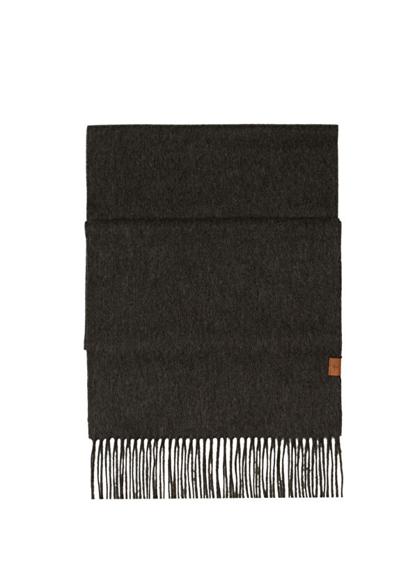 Beymen Club Anthracite Mens Cashmere Blend Wool Scarf - 2