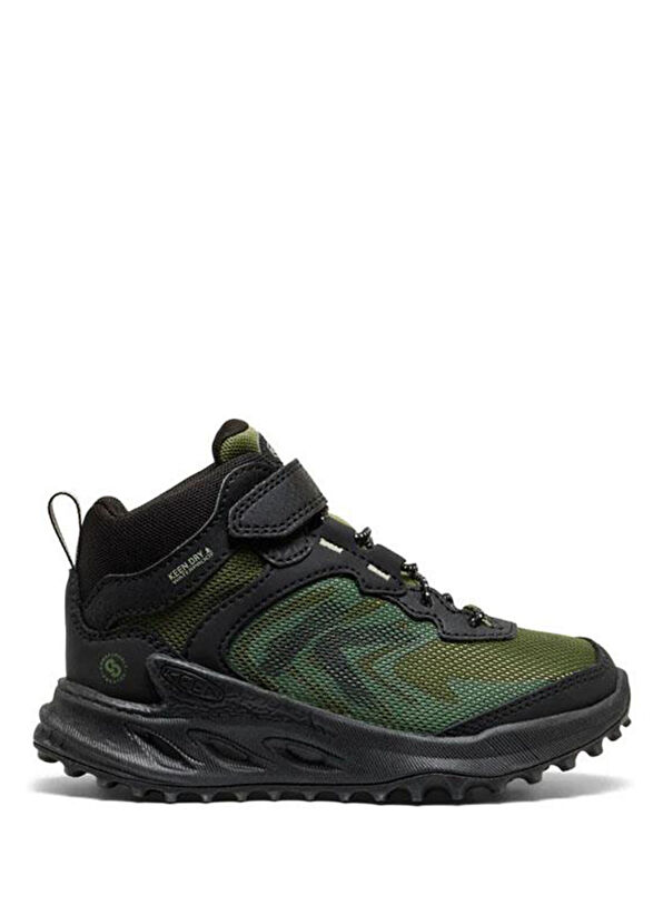 Keen Zionic Black Bronze Green Waterproof Unisex Kids Hiking Boots - 1