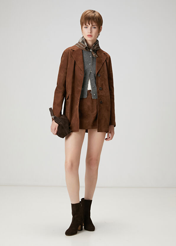 Beymen Club Kahverengi Süet Ceket - 2