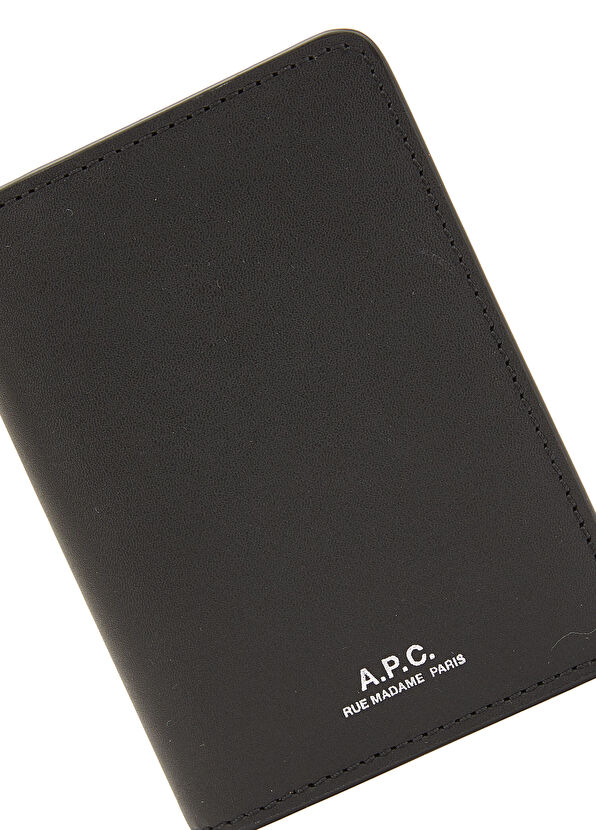 A.P.C. Siyah Erkek Deri Kartlık - 3