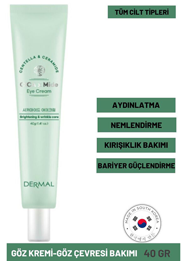 Dermal CICA x Stomach Centella Asiatica and Ceramide Extract Eye Cream Eye Contour Cream 40 gr - 2