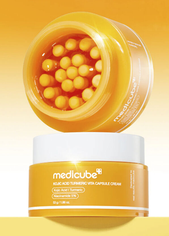 Medicube Kojic Acid Turmeric Vita Capsule Cream Cilt Tonu Eşitleyici Yüz Kremi 53 gr  - 2