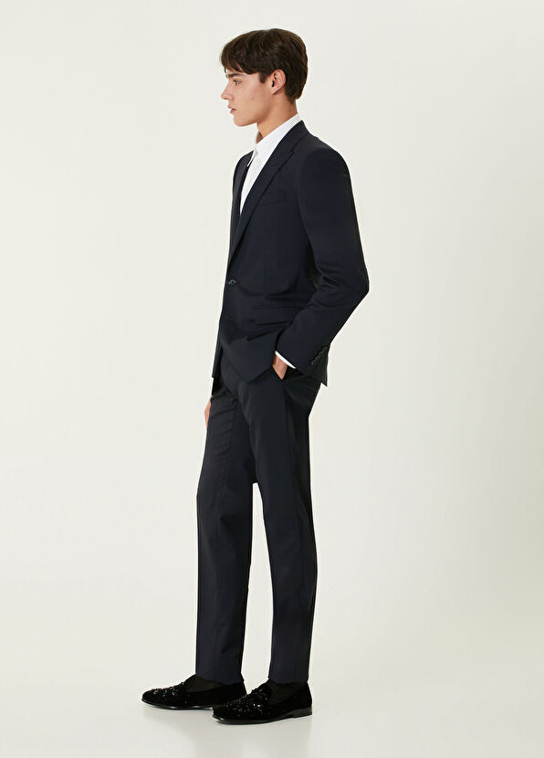 Dolce&Gabbana Martini Lacivert Yün Takım Elbise - 3