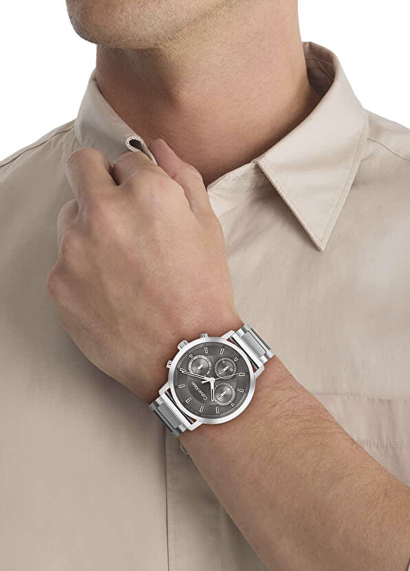 Calvin Klein CK25200493 Metalik Gri Çelik Erkek Kol Saati - 4