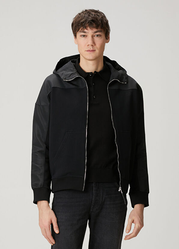 Givenchy Siyah Kapüşonlu Mont - 1