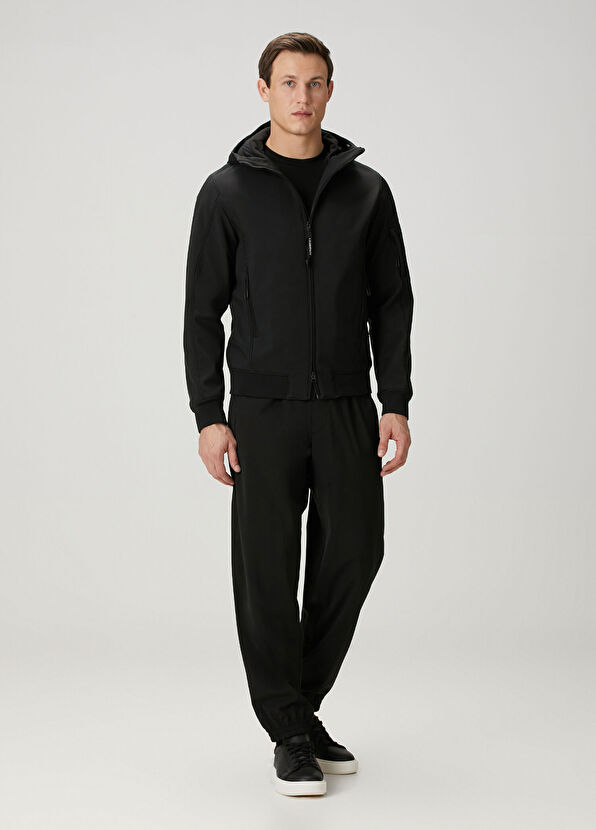 C.P. Company Black Hooded Coat - 2