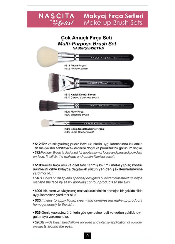 Nascita Artist Serie Multi-Purpose Brush Set NASBRUSHSET169 - 4