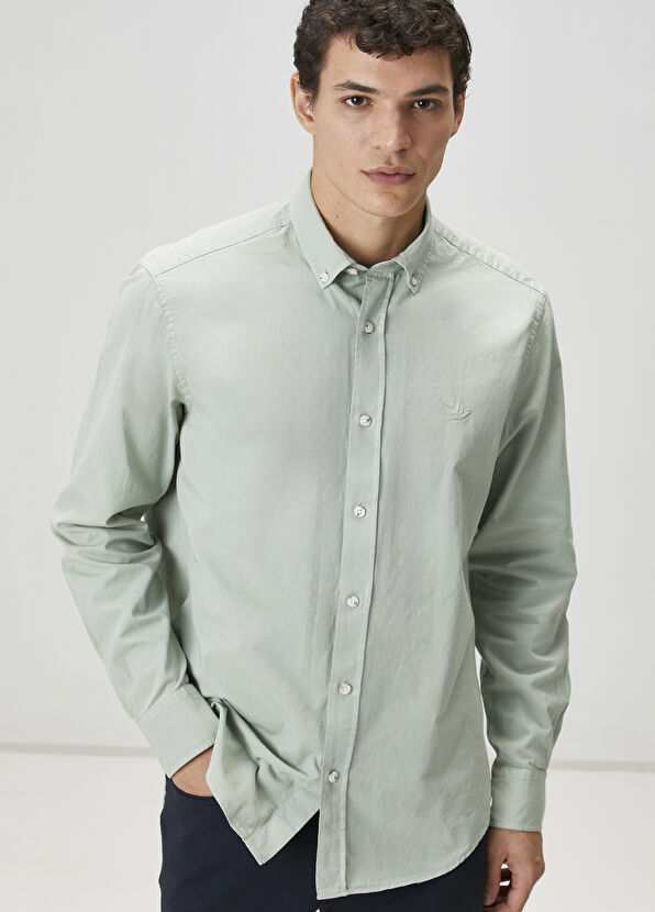 Beymen Club Comfort Fit Çağla Gabardin Doku Gömlek - 2