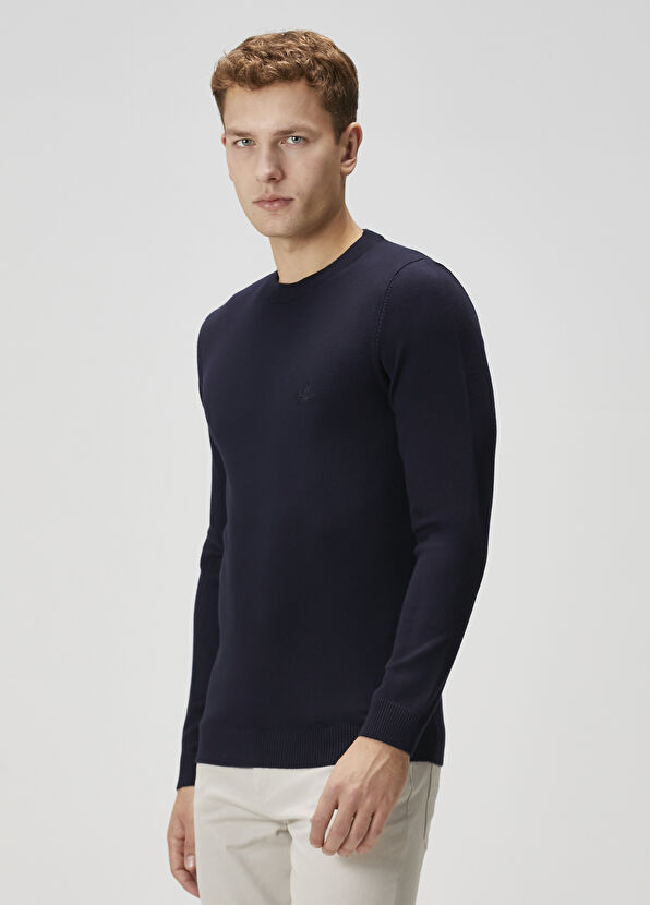 Beymen Club Lacivert Logo Nakışlı Kazak - 2