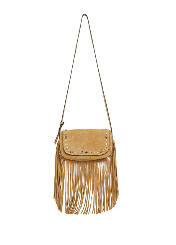 Beymen Club Camel Tasseled Stud Women's Leather Bag - 2