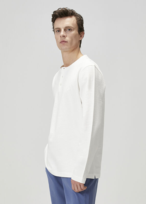 Beymen Club Off-White Long Sleeve T-Shirt - 4