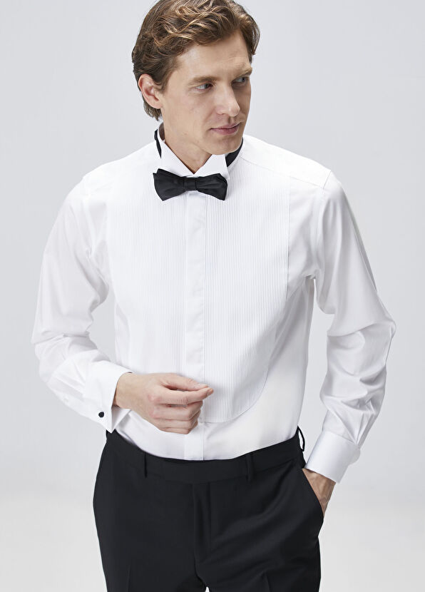Beymen Collection White Tuxedo Shirt - 2