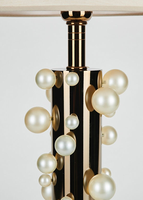 Dimlighting Design Metal Pearl Detailed Floor Standing Table Lamp - 2