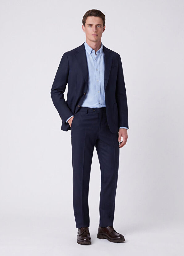 Beymen Club Slim Fit Blue Oxford Shirt - 2