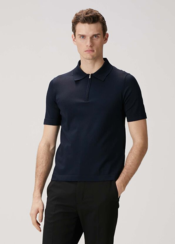 Sandro Lacivert Polo Yaka T-shirt - 1