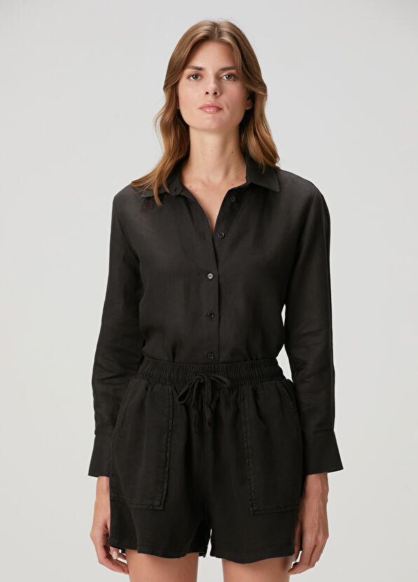 Beymen Club Siyah Keten Şort - 2