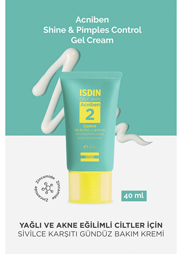 Isdin Acniben Shine & Pimples Control Akne Karşıtı Jel Krem 40 ml - 2