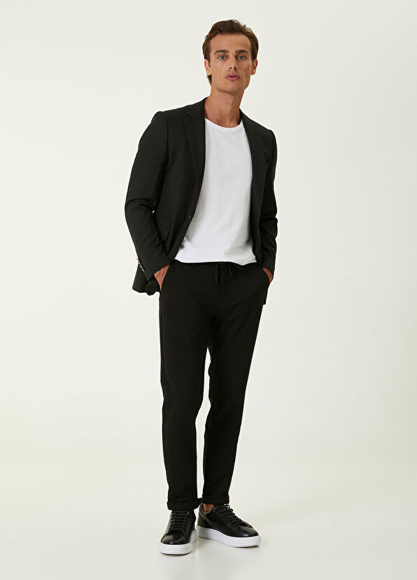 Beymen Club Siyah İri Diyagonal Dokulu Chino Pantolon - 1