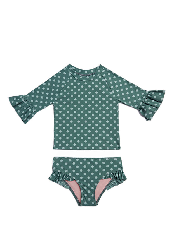 Peralina Lea Yeşil Uzun Kollu Bikini Takımı - 1