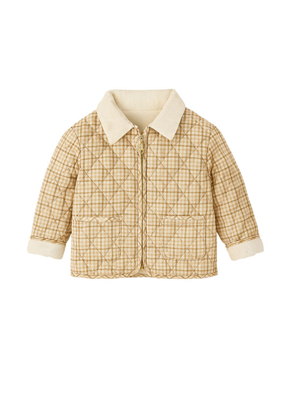 Ninova Kahverengi Kareli Erkek Bebek Mont - Görsel 2