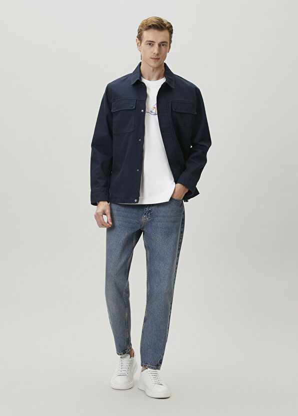 Beymen Club Beyaz Relax Fit Yelken Artwork T-shirt - 3