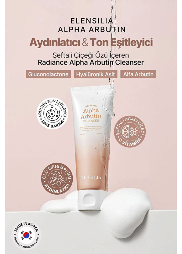 Elensilia Radiance Alpha Arbutin Foam Brightening, Tone Equalizing Facial Cleanser Foam 120 ml - 2