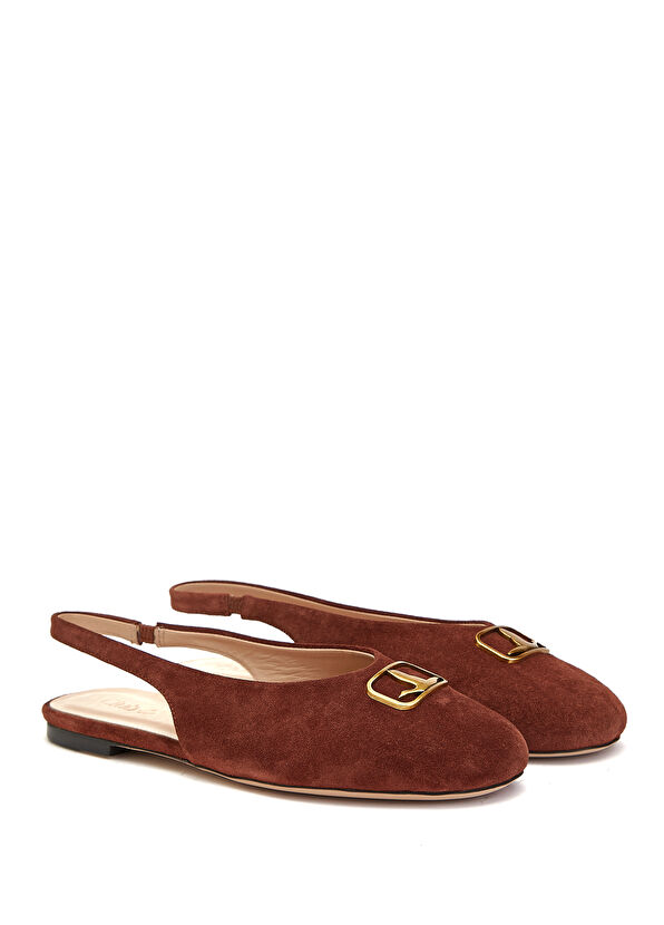 Beymen Club Burgundy Leather Ballet Flats - 2